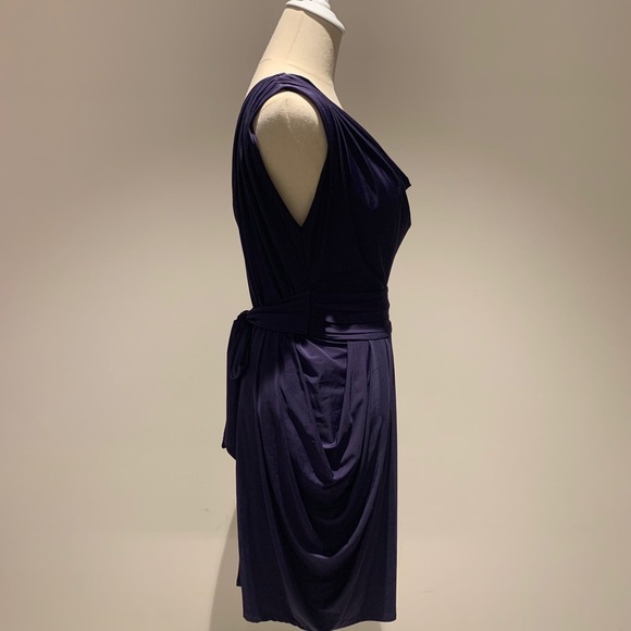 Wayne Cooper Drape Dress In Purple - Picture 2 of 11